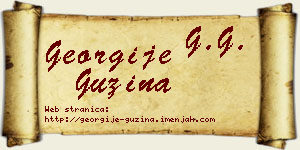 Georgije Guzina vizit kartica